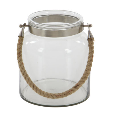 Porte-lanterne de table en verre