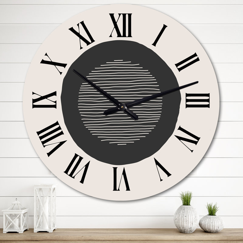 Horloge murale surdimensionnée Minimal Primitive Bauhaus, Très grand