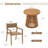 3-piece Outdoor Solid Wood Table And Dining Chairs-1343636084