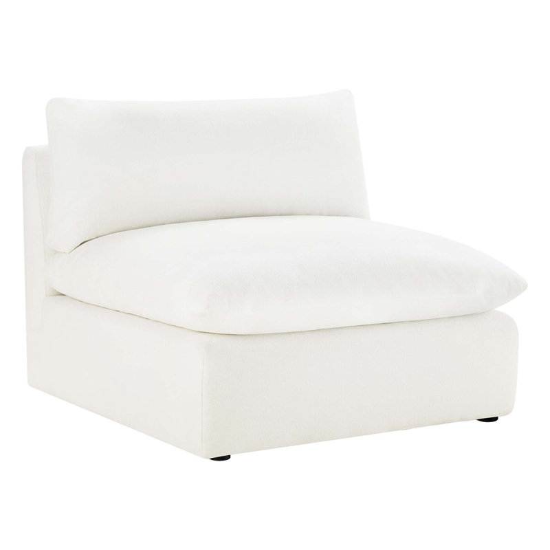 Fauteuil rembourré 80,9 po Annabella, Chenille Elite Performance texturée ivoire Elite