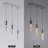 Modern Pendant Lighting with Chromed Finished, Chandeliers with Bubble Glass