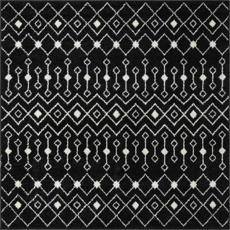 Geometric Indoor Rug, Square 6'