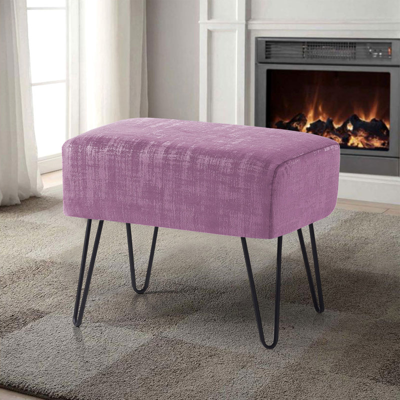 Repose-pieds standard Alegre, Velours ombres mauve