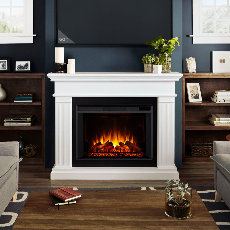 Centennial Grand 56" Electric Fireplace by Real Flame, White