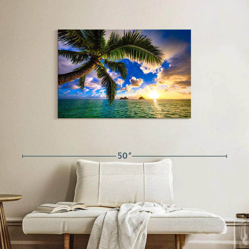 Gillard Lanikai Hawaiian Sunrise, H 26 po x l 39 po