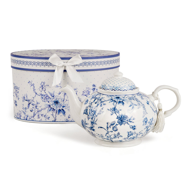 Blue Flowers Teapot in Gift Box  (36.5 fl oz)