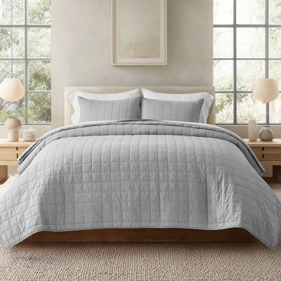 100% Cotton Box Stitch Quilt Set