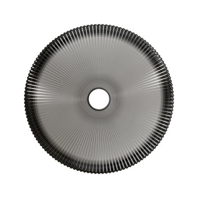 14'' Bathroom Round Crystal Glass Sink without Faucet