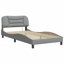 Structure de lit avec DEL sans matelas Hvar gris clair 100x203 cm-116118544
