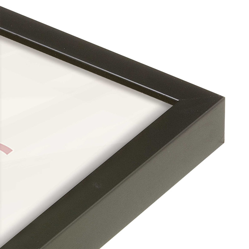 «Pink Bauhaus Flow», impression, Reproduction encadrée sans passe-partout, H 11 po x l 9 po x P 1,25 po, Noir satiné