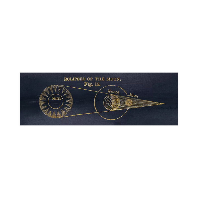 Geography Of The Heavens IV Blue Gold by Wild Apple Portfolio - Wrapped Canvas Panoramic Print