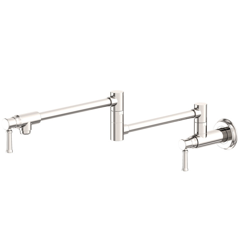 Stripling Wall Mount Pot Filler, Polished Nickel