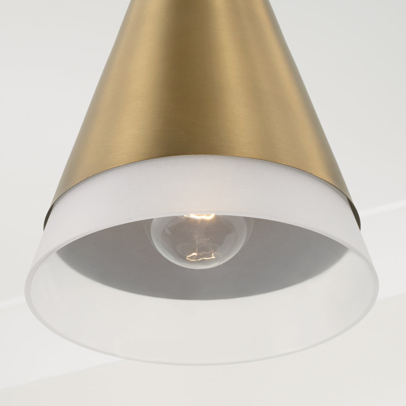 Luminaire suspendu conique à 1 lumière Avant