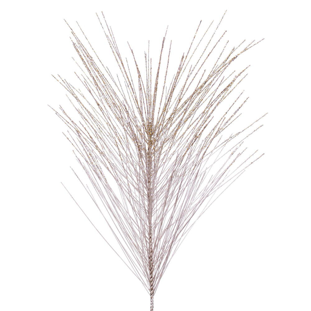 72" Metallic Pine Christmas Garland, Beige