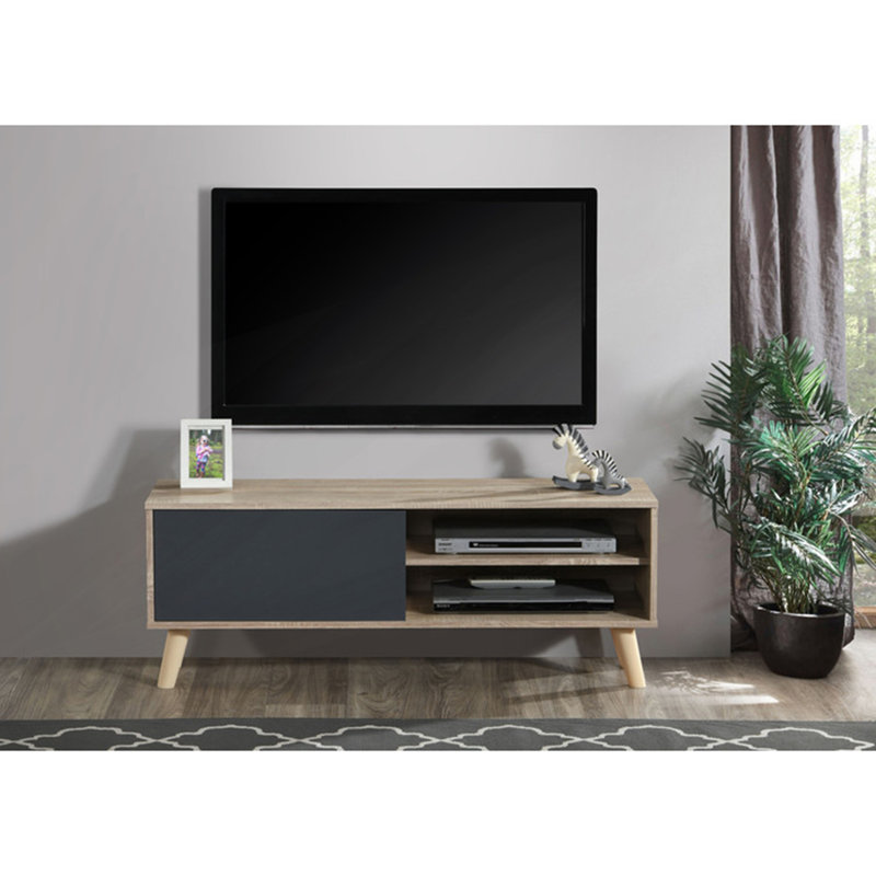 Meuble télé contemporain pour téléviseur de 50 à 55 po, 2 tablettes et meuble télé
