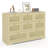 Rattan 6 Drawer Dresser, Modern Boho Wooden Storage Chest with Metal Handles for Bedroom