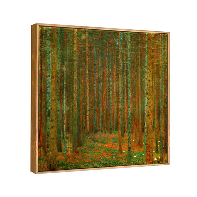 Reproduction d'art numérique sur toile encadrée, "Tannenwald" (forêt de pins), vers 1902 par Gustav Klimt, décorations pour bureau à domicile