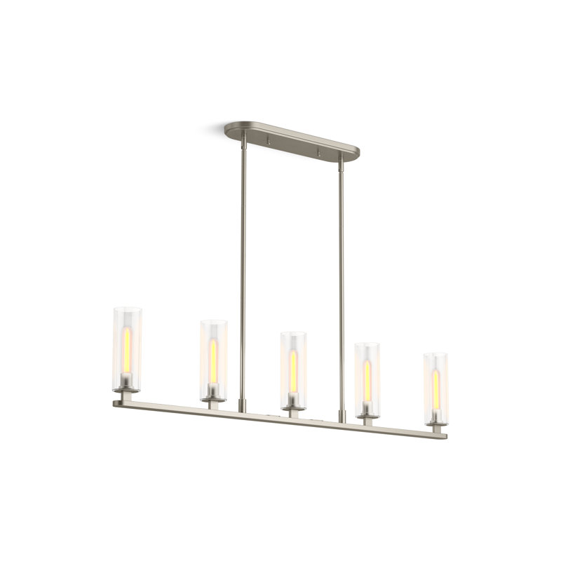 Crue 45 In. Linear Chandelier, Brushed Nickel