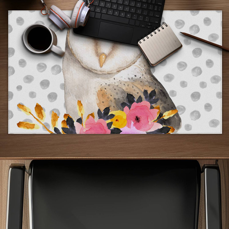 Beautiful owl - 14.00"x24.25" Desk mat
