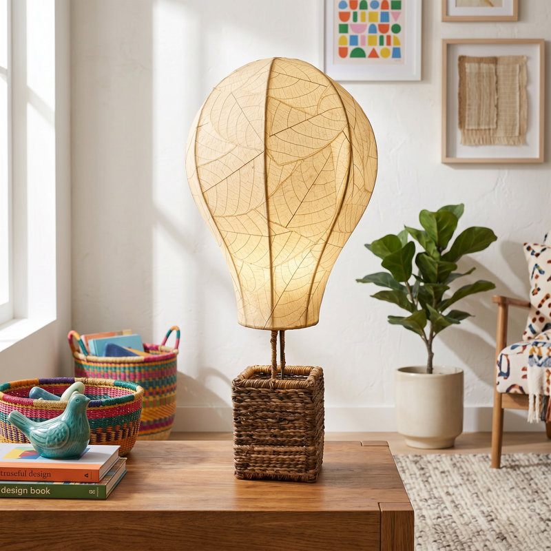  Lampe de table montgolfière naturelle, Crème