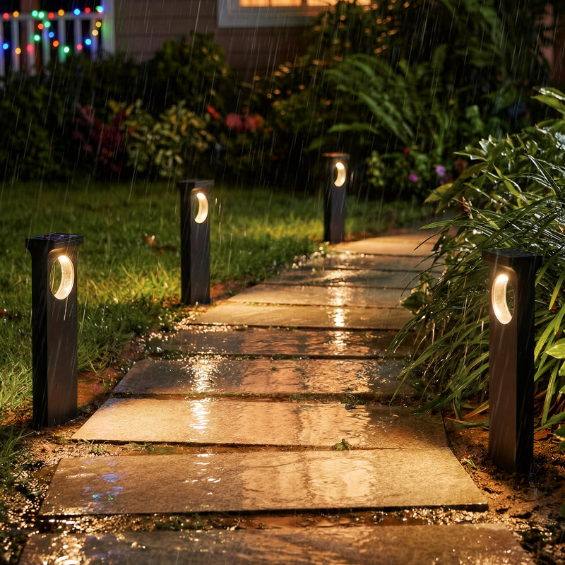 Black Integrated Led Solar Pathway Lights