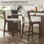  Ensemble de 6 tabourets de bar rembourrés à assemblage rapide de style moderne avec pieds en bois-979889906-979889910