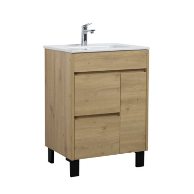 Chumasero 24.1'' Single Bathroom Vanity with Ceramic Top