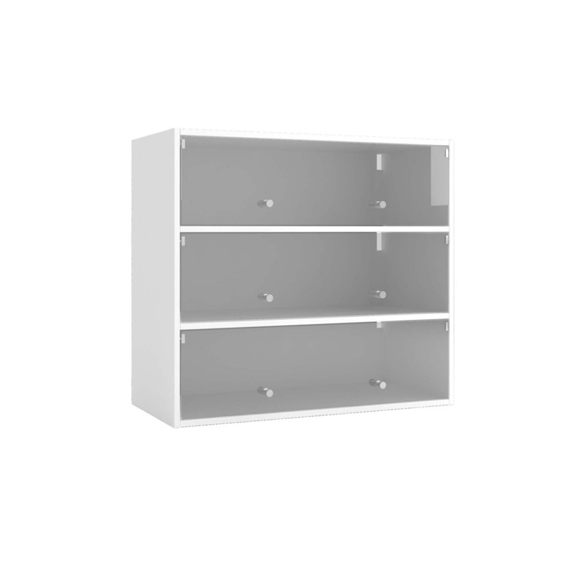 Armoire de rangement pour chaussures avec porte en verre blanche avec lumière DEL RVB