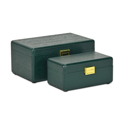 Ensemble de 2 boîtes de rangement en bois Sable