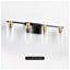 Vintage - 4 lumières de salle de bain avec abat-jour en verre, élégance moderne pour miroir, cuisine, salle à manger, chambre à coucher, couloir - doré + noir mat captivant
