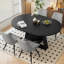 Ensemble de table et chaises de salle à manger extensible ronde à ovale Fecteau-132789858-132789859