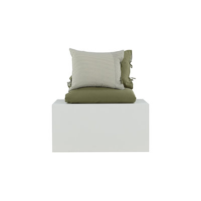 Kulick Cotton Solid Colour Duvet Cover with Pillowcases Included