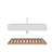 Bathroom Vanity With Vessel Sink, Wall-Mounted Floating White Rectangular Acrylic Integrated Basin Without Faucet, Striped Shelves Layer