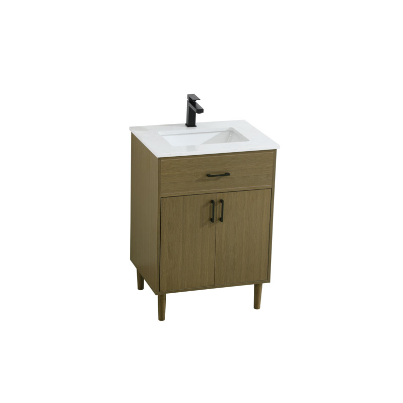 Chandler 24 inch Single Bathroom Vanity, Chestnut Brown