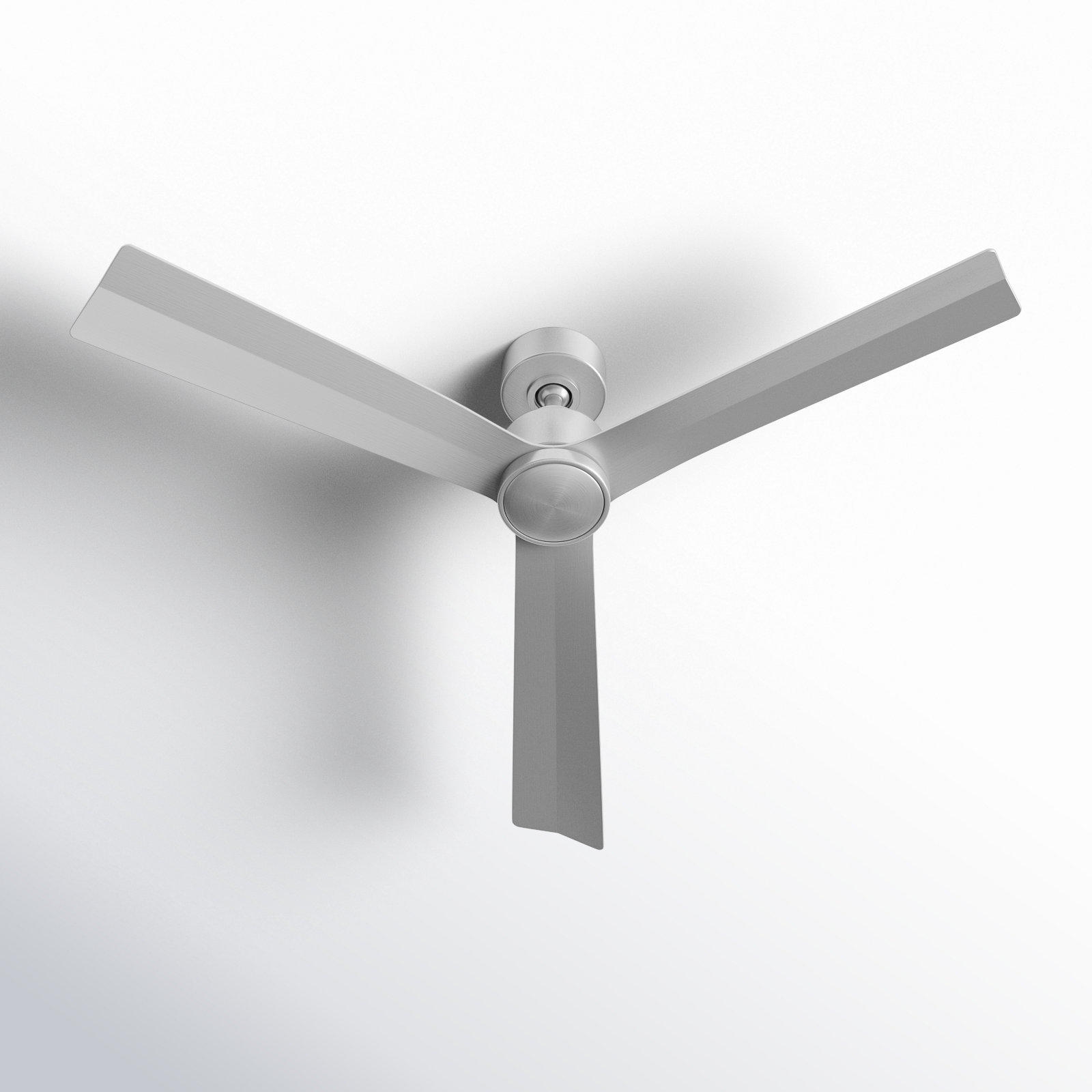 52" Smart Ceiling Fan with Light Kit, Without Light Kit, Brushed Aluminum