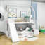 Lit superposé simple en L en bois massif avec tablettes Pendelton par Harper Orchard-386001793