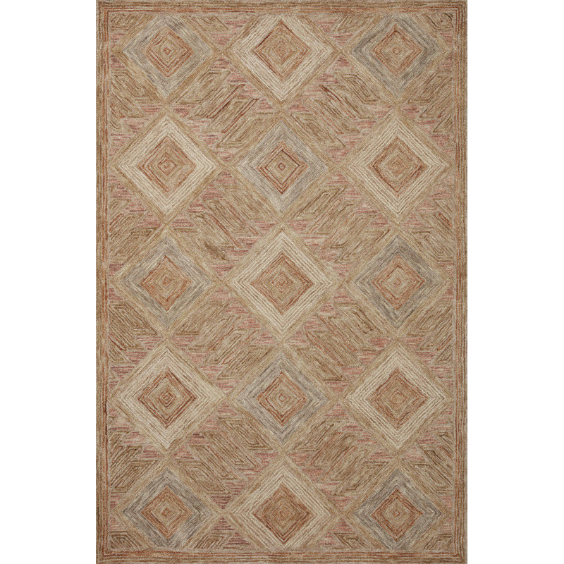 Kadidia Wool Geometric Indoor Rug, Square 1'6"