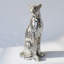 Statue de panthère assise avec fini miroir en mosaïque