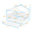Lit double en bois avec lit gigogne simple-507572707