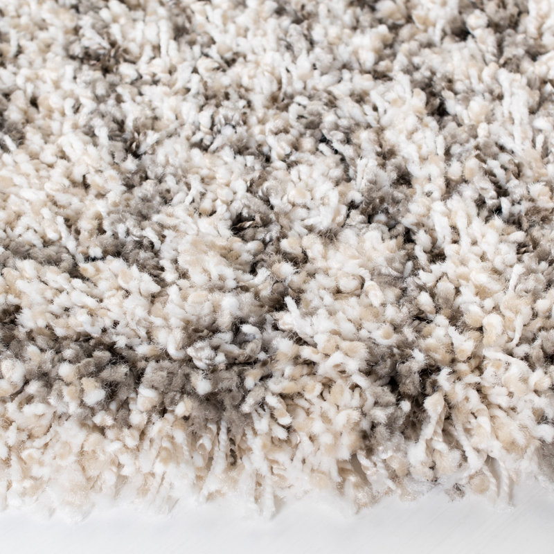 Adessa Shag Performance Chevron Rug, Round 7'