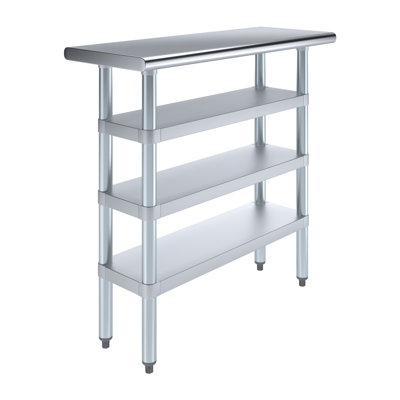 14 in. x 36 in. Stainless Steel Table With Three Undershelves
