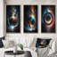 «Deep Space Planet Fusion», 3 pièces sur toile-875916275-875916277