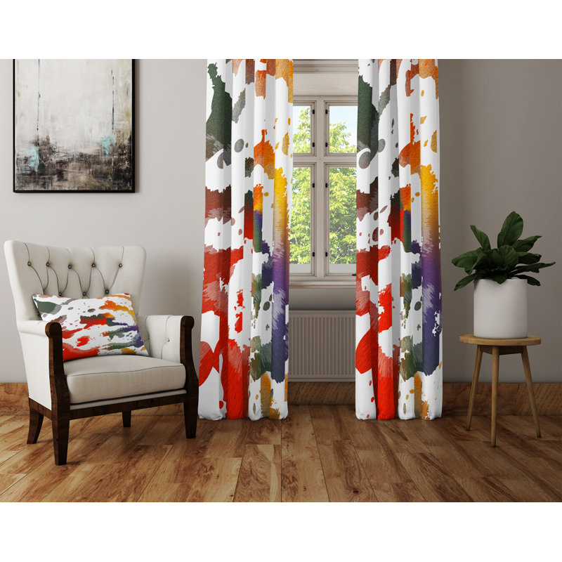 Panneaux de rideaux à peinture, L 40 po x L 82 po