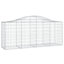 Bitha Silver Metal Arched Gabion Baskets-1085182907-1085182887
