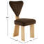 Chaise d'appoint à dossier en velours Perci