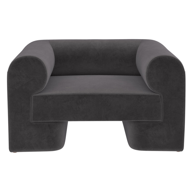 Lounge Chair, Gray Polyester
