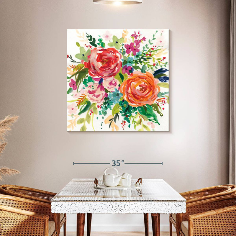 Harnek Bright Bouquet I, 39" H x 39" W