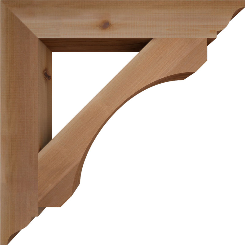 Support en bois rustique traditionnel BKTLEC01, Cèdre rouge de l'Ouest (lisse), H 26 po x l 3,5 po x P 26 po