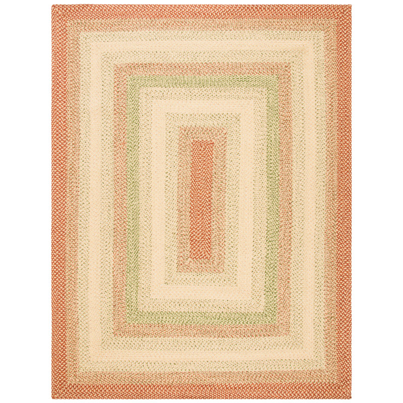Chambless Striped Rust Indoor/Outdoor Rug, Rectangle 183 x 274 cm