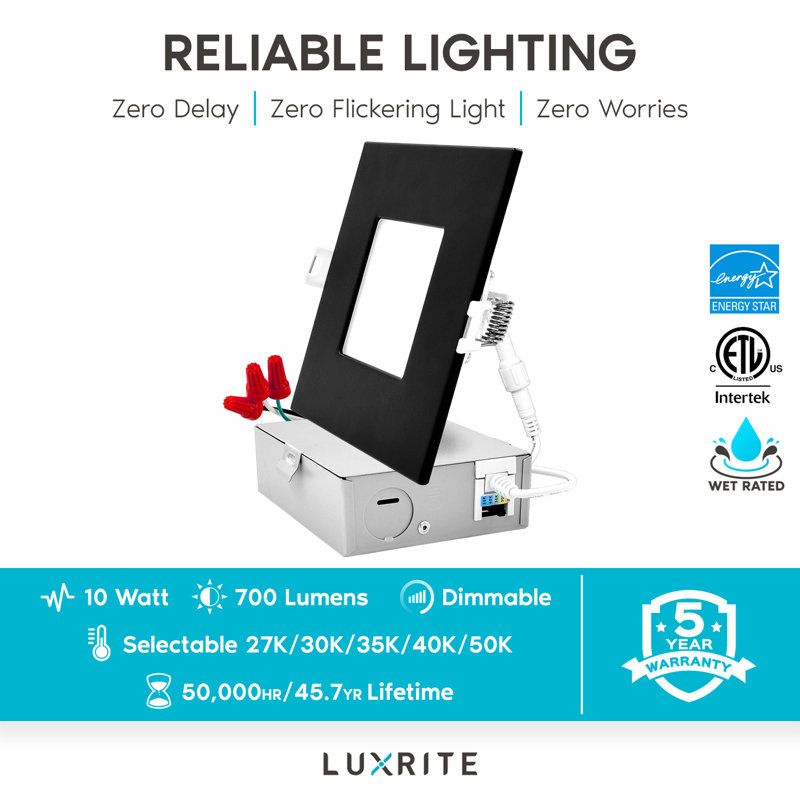 Ensemble d'éclairage encastré 4 "Ultra Slim